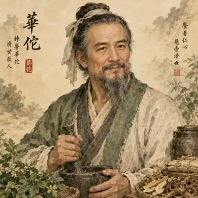 医圣华佗的插画形象
